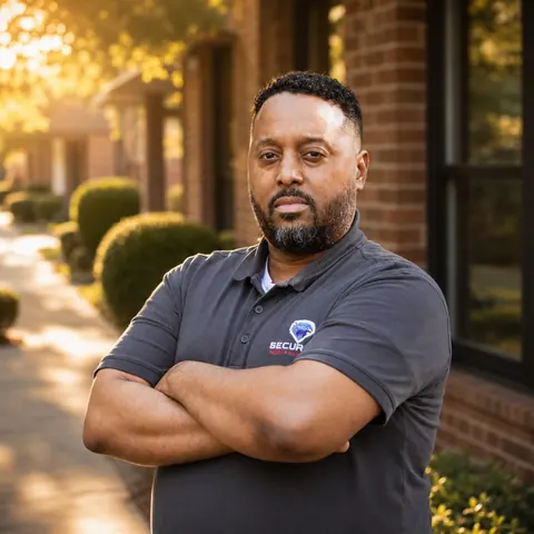 Portrait of a Secur-Tek technician, shot for the company team page.