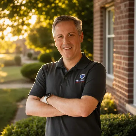 Portrait of a Secur-Tek technician, shot for the company team page.